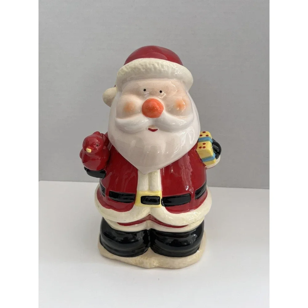 Christmas Santa Happy Holiday Cookie Jar By USA Design